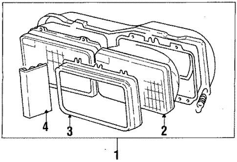 Headlamp Components for 1989 Isuzu Impulse #0