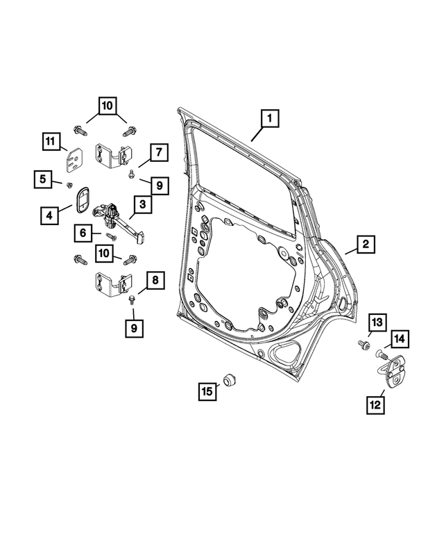 68121802AA - Doors, Door Mirrors and Related Parts: Door Check Seal for Fiat: 500X | Jeep: Compass, Renegade Image