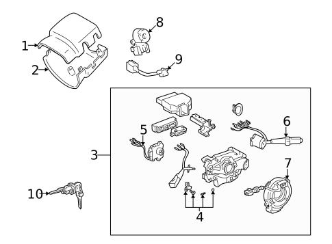 Shroud, Switches & Levers for 1995 Toyota Tacoma #2