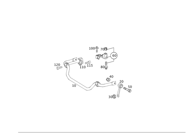 2113203889 - Springs, Suspension and Hydraulics: Rod for Mercedes-Benz: CLS500, CLS55 AMG, CLS550, CLS63 AMG, E320, E500, E55 AMG Image image