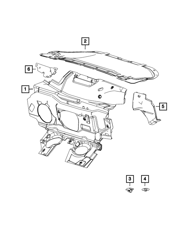 « 68439340AA – Interior Trim : Tablier Insonorisant pour Mopar Image »