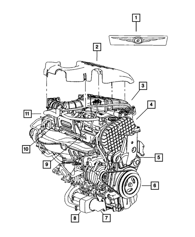 « 4593621AA – Engine 2.4L Four Cylinder (Turbo) : Embleme pour Mopar Image »