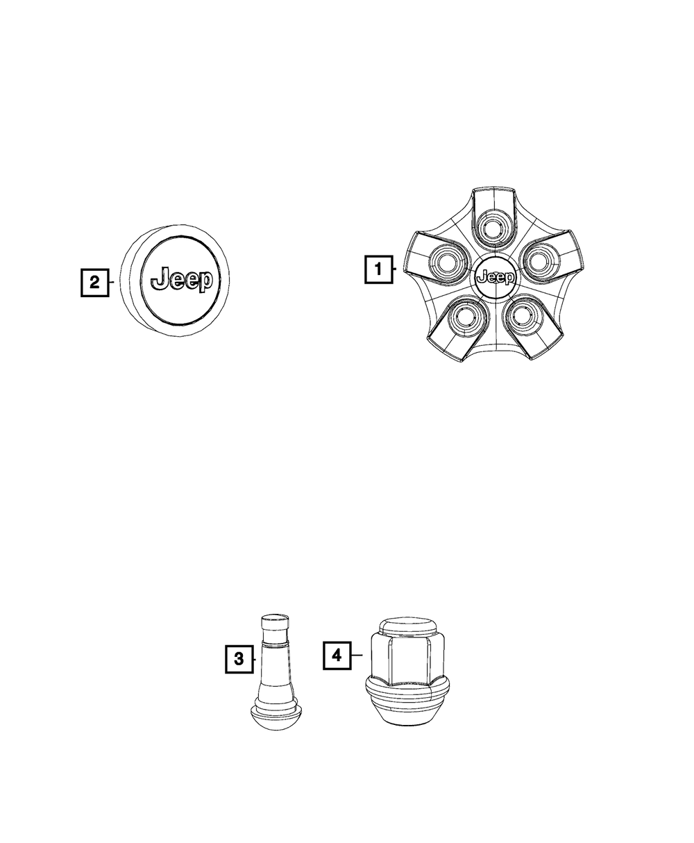 Wheel Center Cap - Mopar (YX93S4AAB)