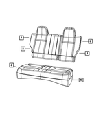 68092960AB - Interior Trim: Seat Back Foam for Dodge: Caliber | Jeep: Compass, Patriot Image