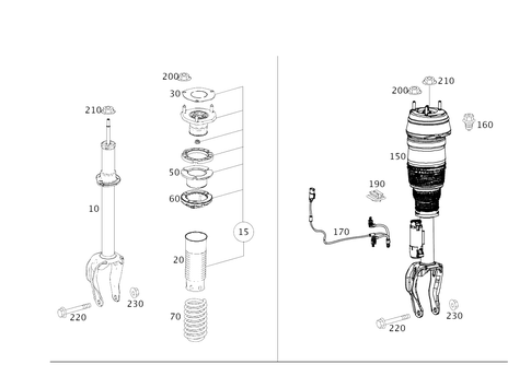 Front Suspension Strut and Suspension Strut Mount for 2016 Mercedes-Benz GLE450 AMG #0