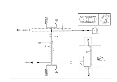 Cable Harness for Exit and Interior Light for 1999 Mercedes-Benz E430 #2