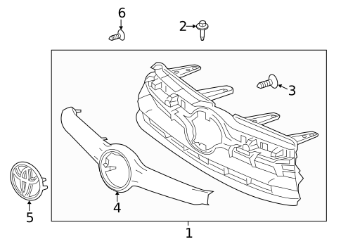 Grille & Components for 2015 Toyota Highlander #0