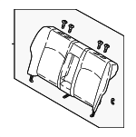 6902B166HC - : Seat Back Assembly for Mitsubishi: Mirage G4 Image