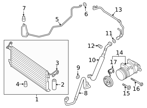 Condenser, Compressor & Lines for 2018 Nissan TITAN XD #0