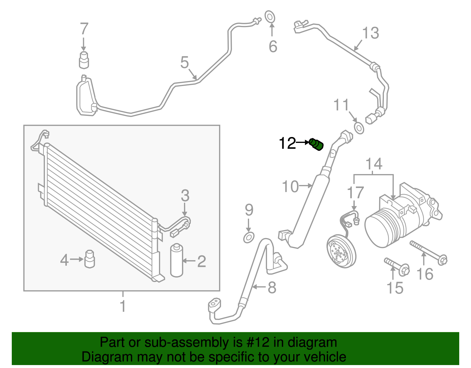 Schrader Valve Core - Nissan (92499-EZ60A)