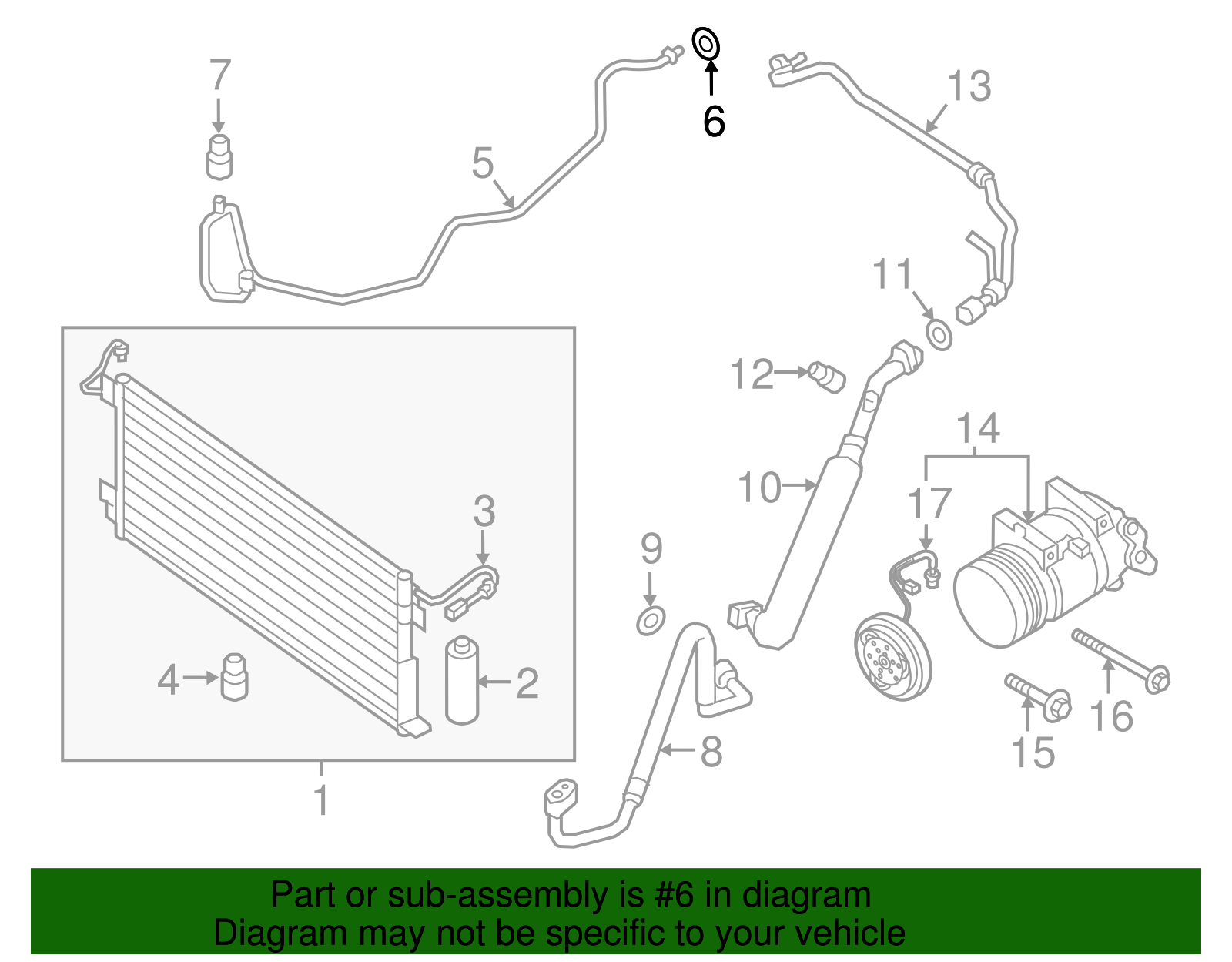 A/C Line O-Ring - Nissan (92470-HC050)