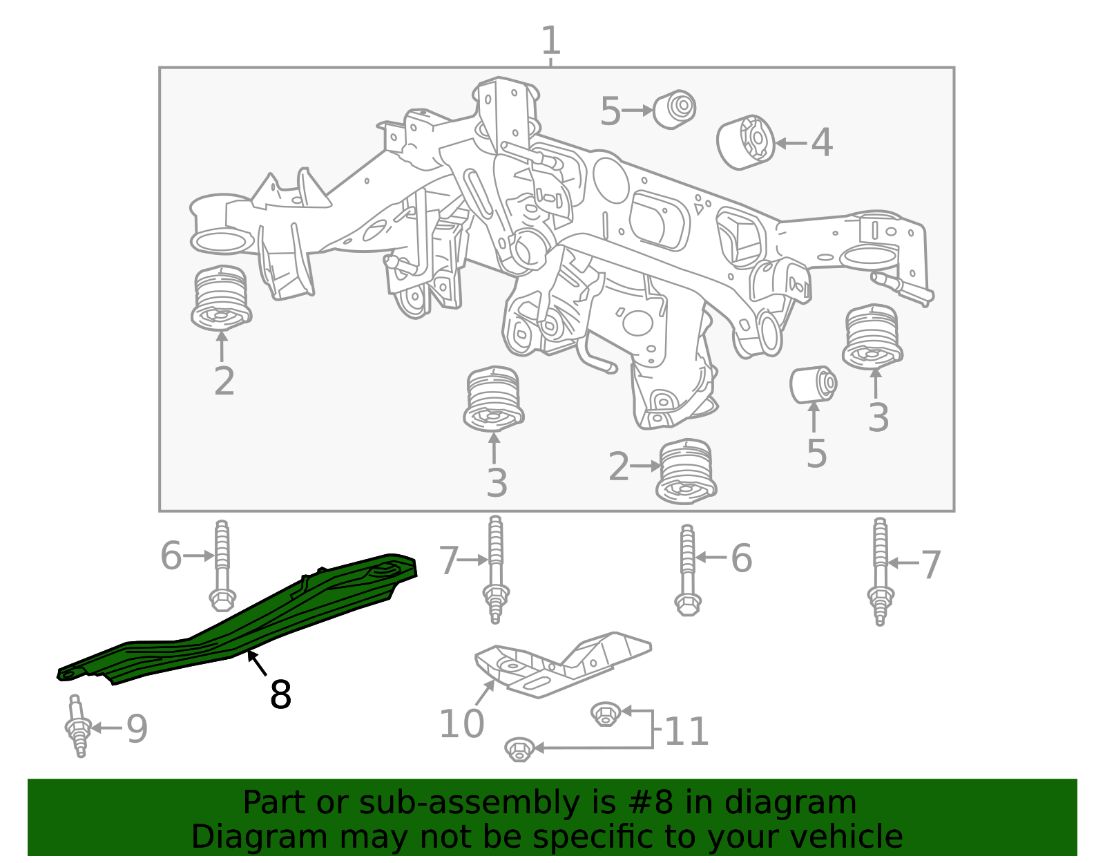 2017-2024 Chevrolet Camaro Rear Passenger Side Suspension Stabilizer ...