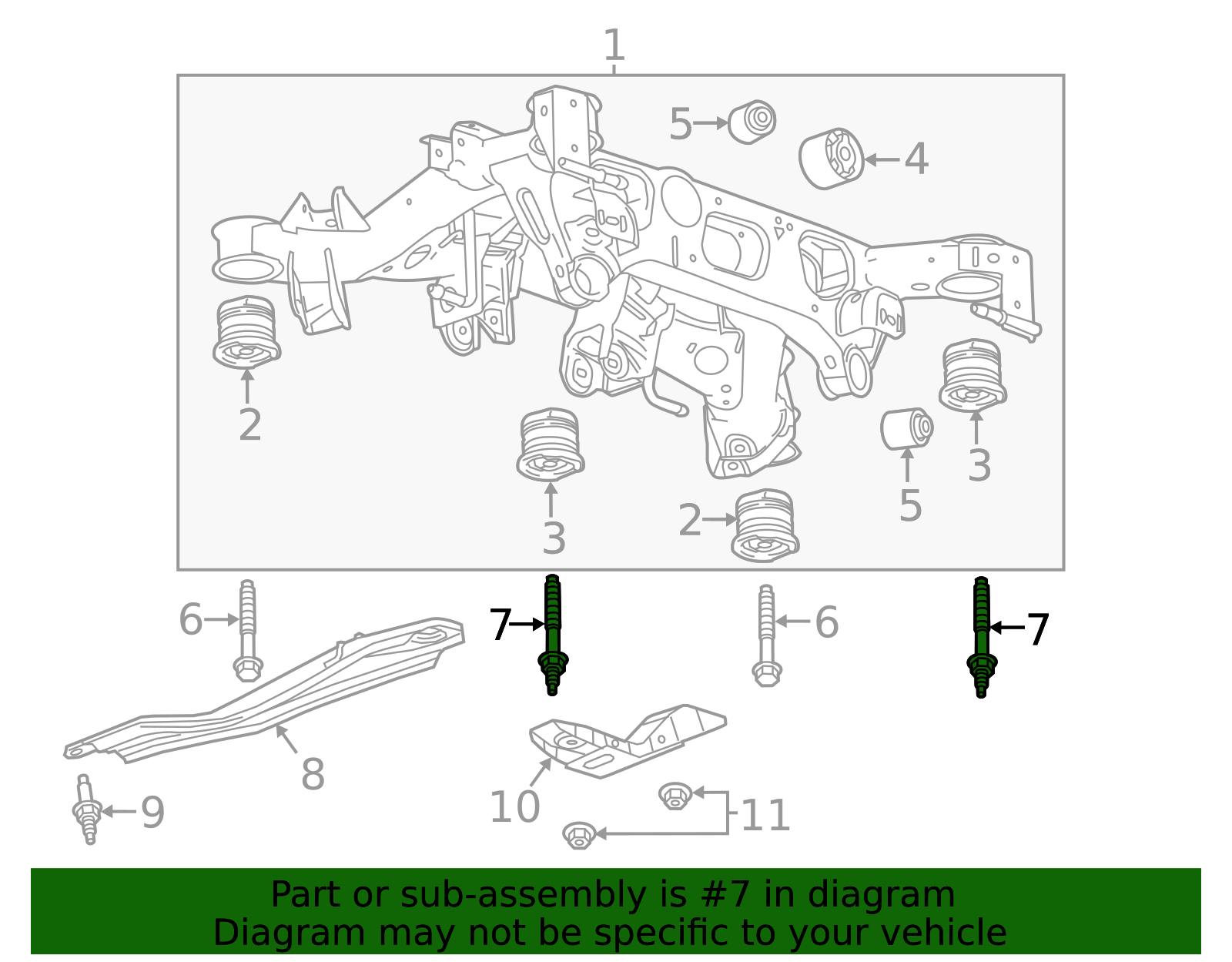 2013-2025 GM Rear Suspension Cradle Rear Bolt 11611819 | QuirkParts