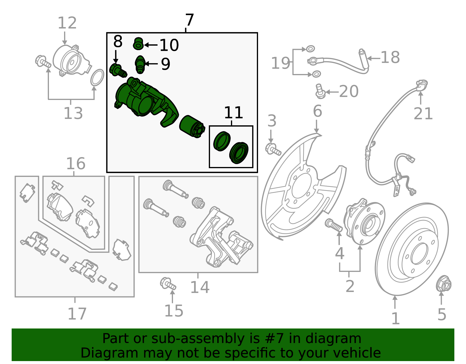 2016-2023 Mazda CX-9 Caliper Assembly - Passenger Side (RH) TKY8
