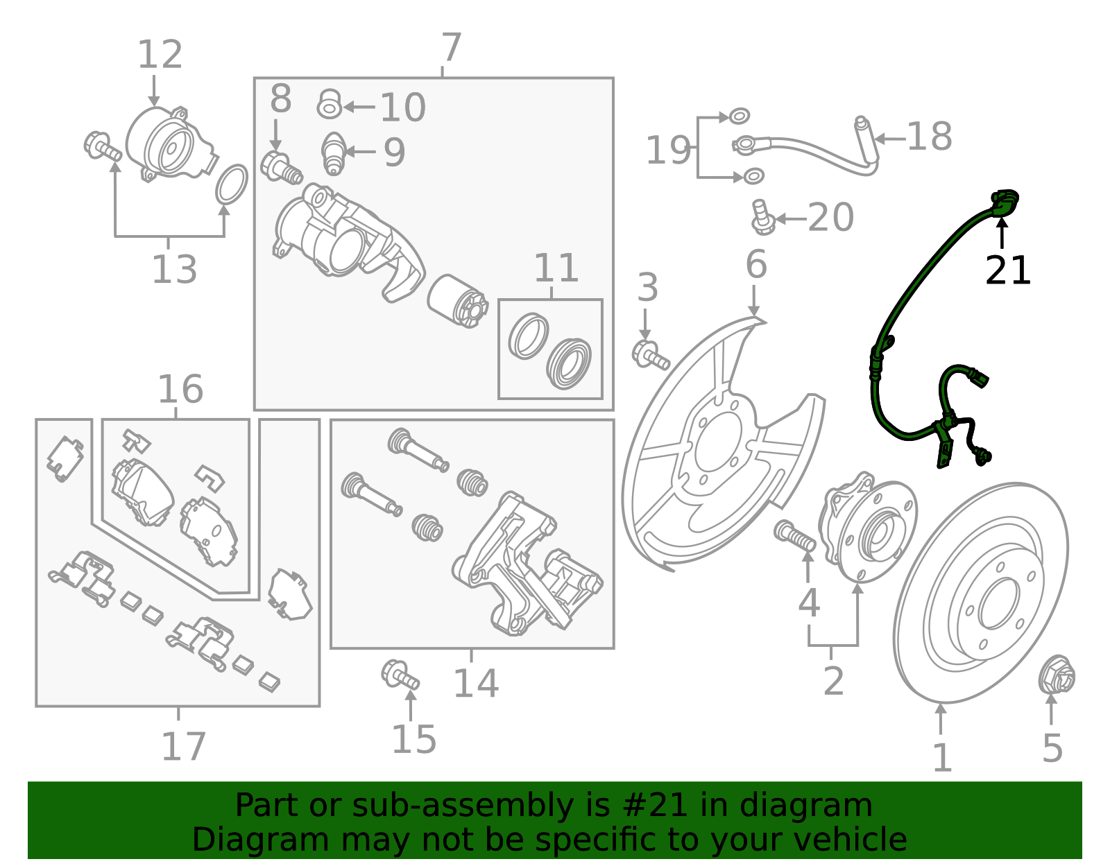 TK79-43-7EY - ABS Wheel Speed Sensor - 2016-2023 Mazda CX-9