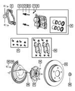 R8037147AC - Brakes: Disc Brake Caliper Assembly, Remanufactured, Left for Chrysler: Aspen | Dodge: Dakota, Durango, Ram 1500 | Ram: 1500, 1500 Classic, Dakota Image
