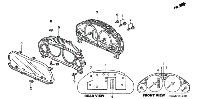 Meter Components (NS) (1) for 2005 Honda Civic #0