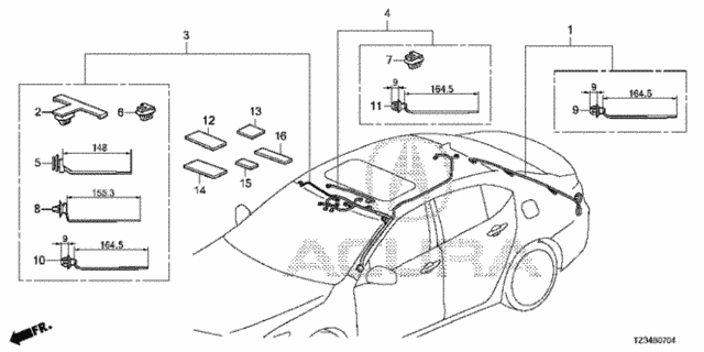 Wire Harness (5) for 2015 Acura TLX #0