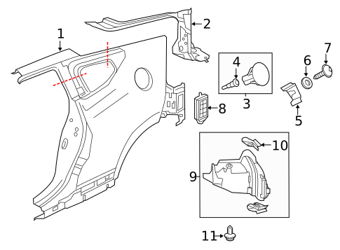 Quarter Panel & Components for 2015 Honda CR-Z #0
