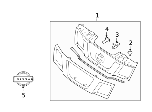 Grille & Components for 2005 Nissan Xterra #0