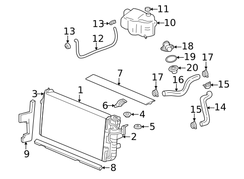 Radiators, Coolers & Related Components for 2005 Buick LeSabre #0