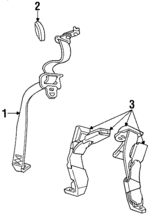 F8RZ63611B68AAC - Electrical: Retractor Assembly for Mercury: Cougar Image