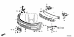 93913154G0 - Interior/Bumper: SCREW, TAPPING (5X16) (PO) for Honda Image