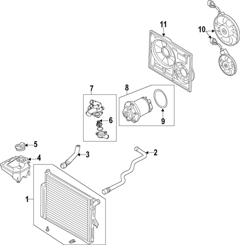 Radiator & Components for 2004 Porsche Cayenne #2