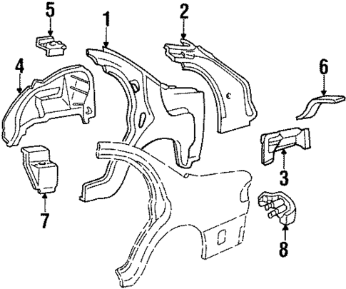 Inner Structure for 1998 Lincoln Continental #0