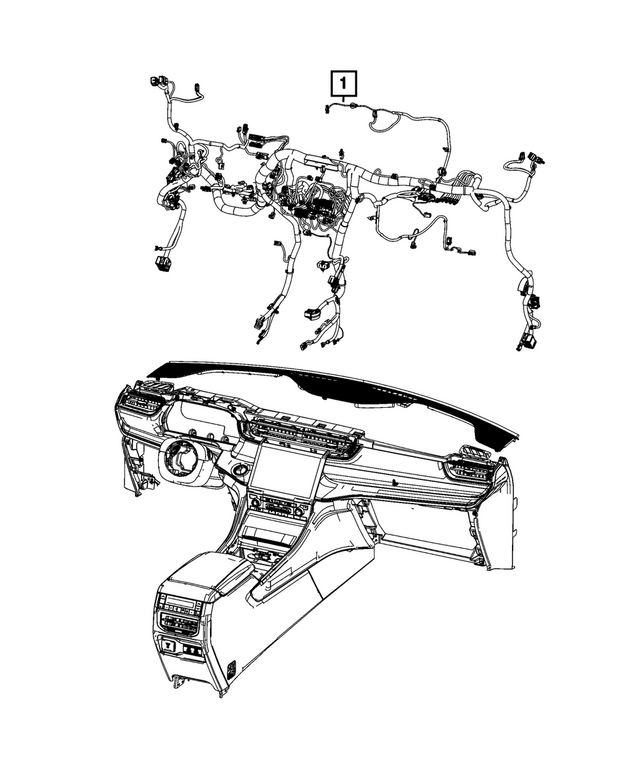« 68637891AB – Electrical : Panneau D`instruments Cablage pour Mopar Image »