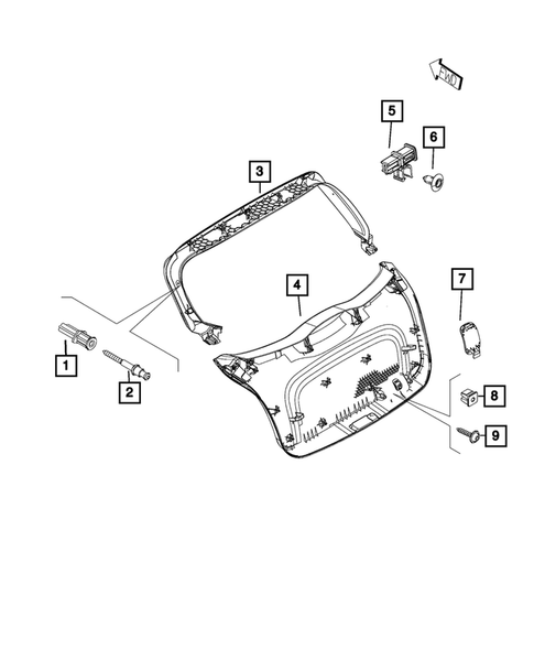 Liftgate Panel and Scuff Plate for 2022 Fiat 500X #0