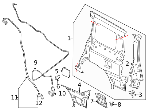 Fuel Door for 2014 Nissan Quest #0