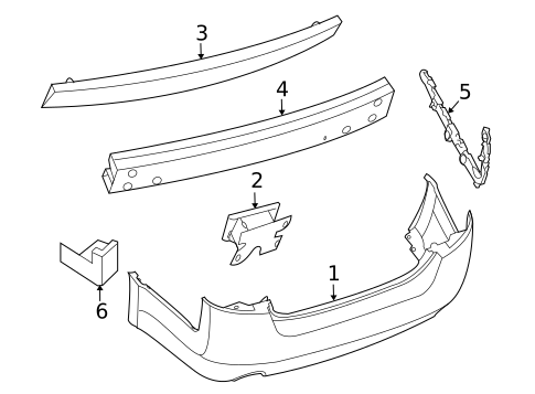 Bumper & Components - Rear for 2009 Nissan Altima #0