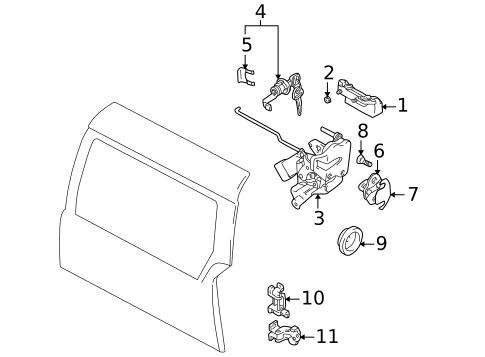 Rear Door for 2002 Chevrolet Tracker #2