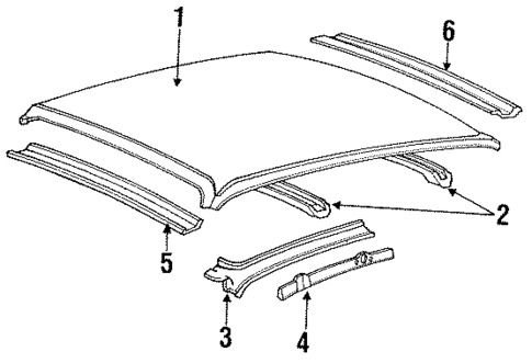 Roof & Components for 1992 Lincoln Town Car #0