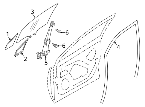 Glass - Front Door for 2018 Subaru Forester #0