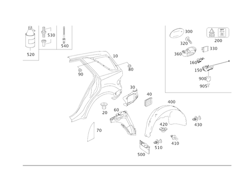 Rear Fender for 2011 Mercedes-Benz ML450 #0