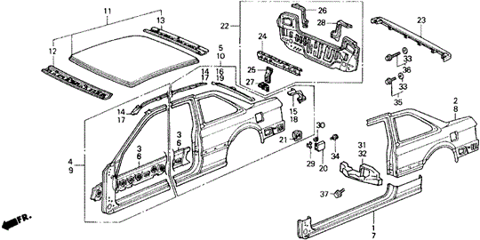 Outer Panel for 1988 Honda Accord #0
