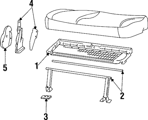 Rear Seat Components for 2001 Lincoln Navigator #3