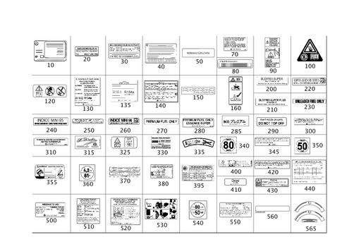 Type Plate, Guide Signs for 2008 Mercedes-Benz ML63 AMG #0