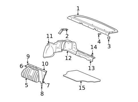 Interior Trim - Rear Body for 1999 Hyundai Sonata #0
