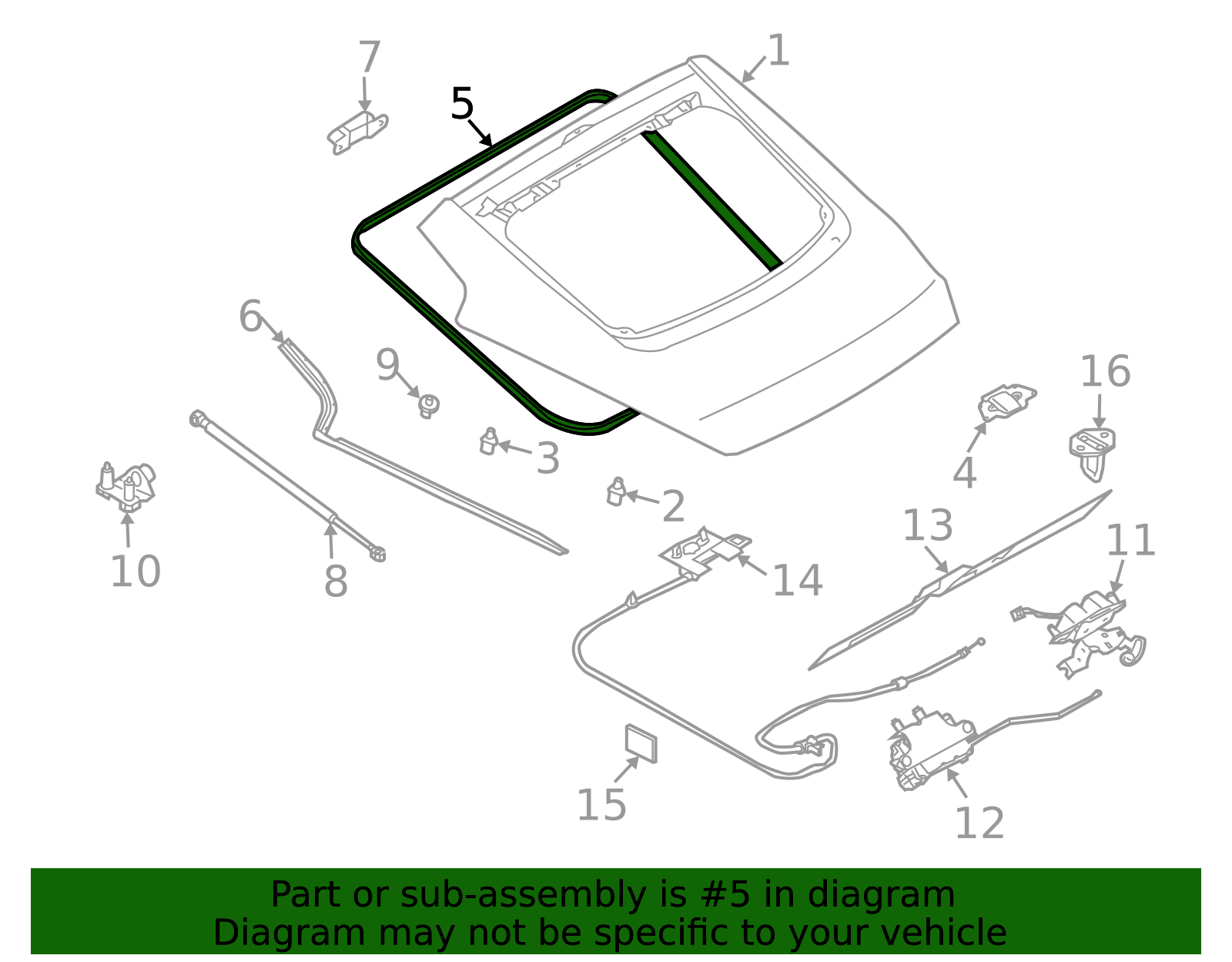 2003-2008 Nissan 350Z Hatch Seal 90830-CD000 | OEM Parts Online