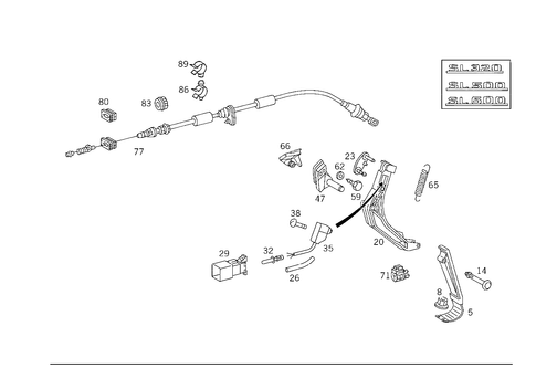 Control for 1991 Mercedes-Benz 500SL #1