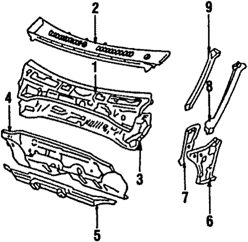 Cowl for 1985 Mazda 626 #0