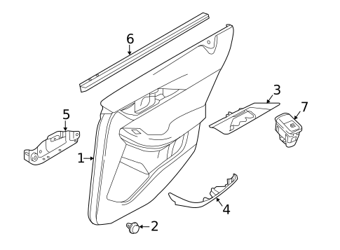 Interior Trim - Rear Door for 2019 INFINITI QX30 #0