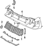 E46Y8200A - Body: Grille for Mercury: Topaz Image