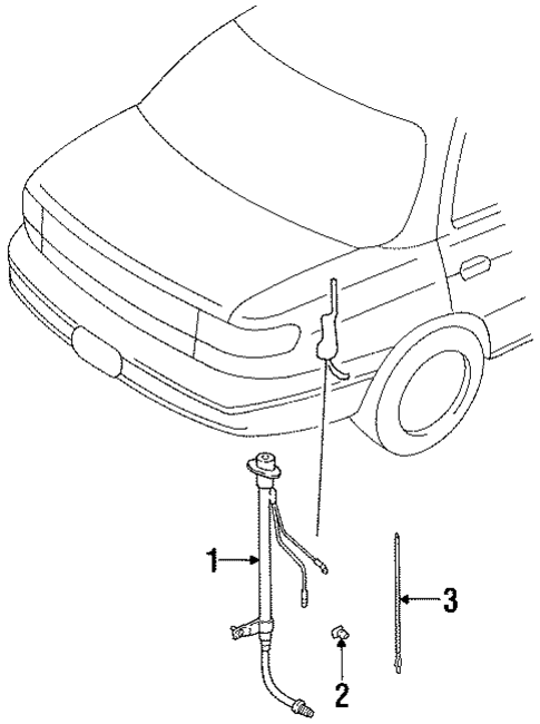 Antenna & Radio for 1996 Kia Sephia #0