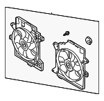 AJ0615025A - : 2001-2006 Mazda Tribute - Fan &amp; Motor for Mazda: Tribute Image