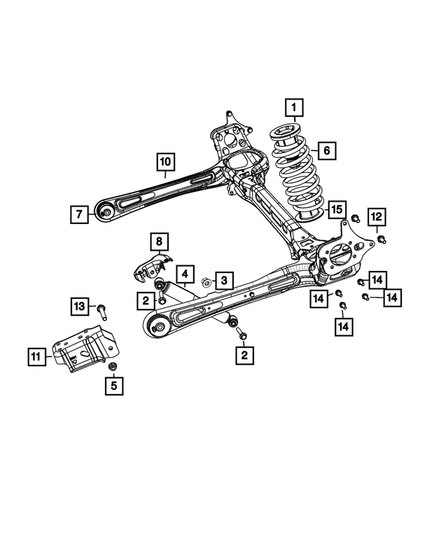 68142535AA - Rear Suspension: Rear Coil Spring, Right for Mopar Image