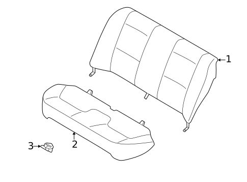 Rear Seat Components for 2003 Mitsubishi Galant #0